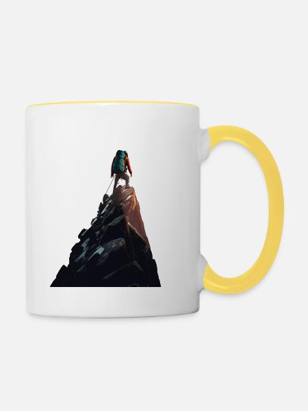 Bergsteiger - Tasse zweifarbig - Weiß/Gelb