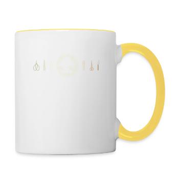 Cadeau Bonsaï pour bonsai ka - Mug contrasté - blanc/jaune - Droite