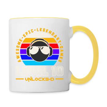 Level 10 - Contrasting Mug - white/yellow - Right