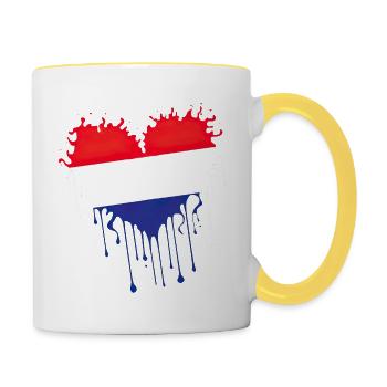 Kroatien hrvatska kroatien hrv hr reisen tourismus - Tasse zweifarbig - Weiß/Gelb - Rechts