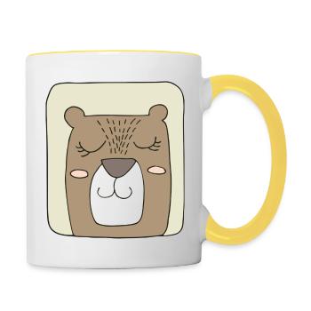 she-bear - Contrasting Mug - white/yellow - Right
