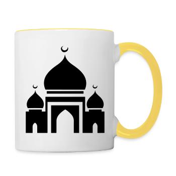 Moschee - Tasse zweifarbig - Weiß/Gelb - Rechts