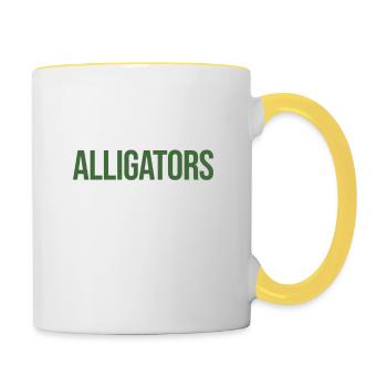 I Wonder If Alligators Think About Me Too... - Contrasting Mug - white/yellow - Right