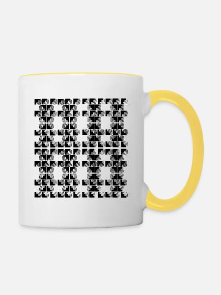 Neuer Stil - Tasse zweifarbig - Weiß/Gelb