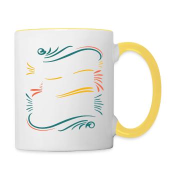 Jusqu'ici tout va bien - Mug contrasté - blanc/jaune - Droite
