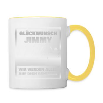 Collègue Jimmy - Mug contrasté - blanc/jaune - Droite