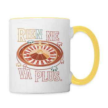Rien ne va plus - Mug contrasté - blanc/jaune - Droite