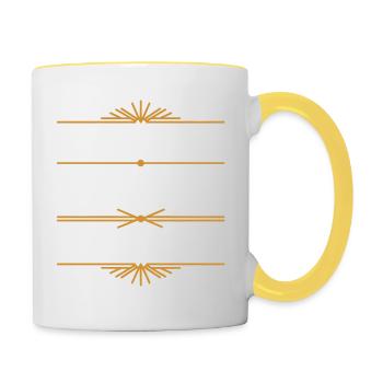 Mieux vaut prévenir que guérir - Mug contrasté - blanc/jaune - Droite