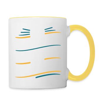 La meilleure stagiaire du monde - Mug contrasté - blanc/jaune - Droite