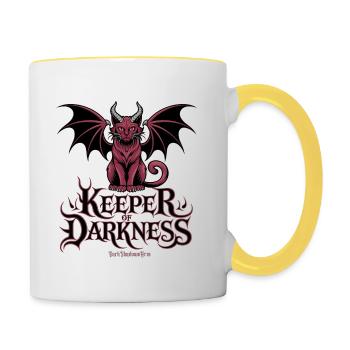Keeper of Darkness - Tasse zweifarbig - Weiß/Gelb - Rechts