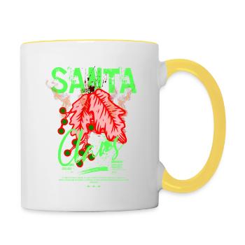 SANTA Claus - HOLLY JOLLY CHRISTMAS - Contrasting Mug - white/yellow - Right