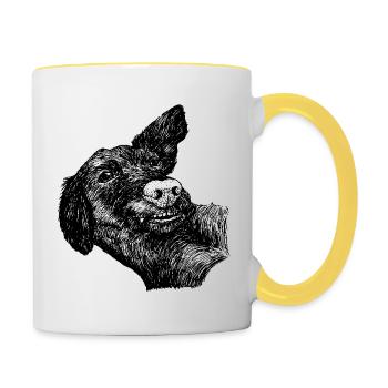 Labrador "Spencer" HI - Tasse zweifarbig - Weiß/Gelb - Rechts