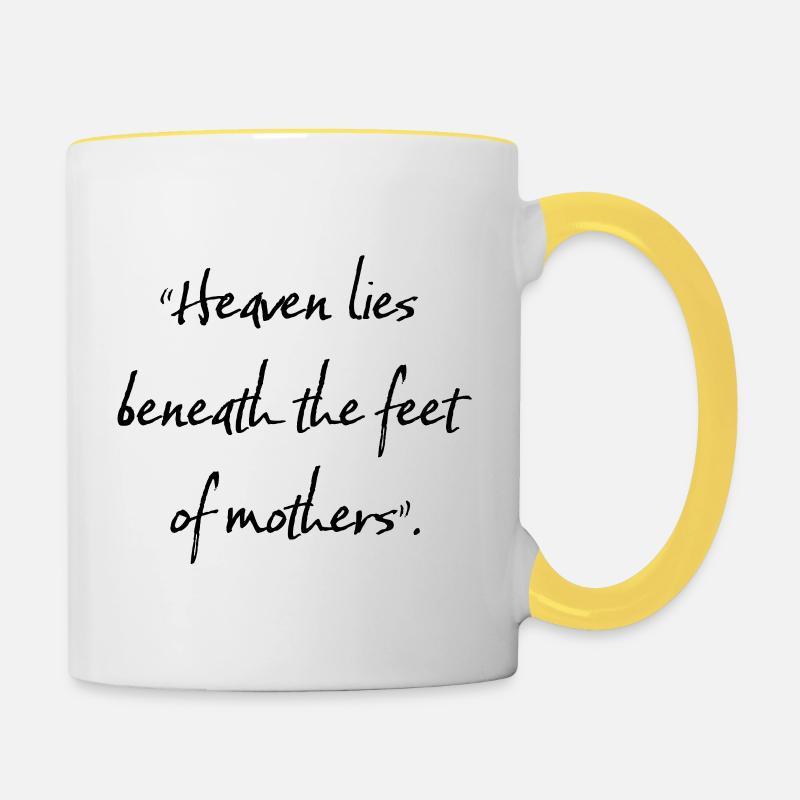 Le paradis - Mug contrasté - blanc/jaune