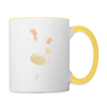 Hummel - Tasse zweifarbig - Weiß/Gelb - Rechts