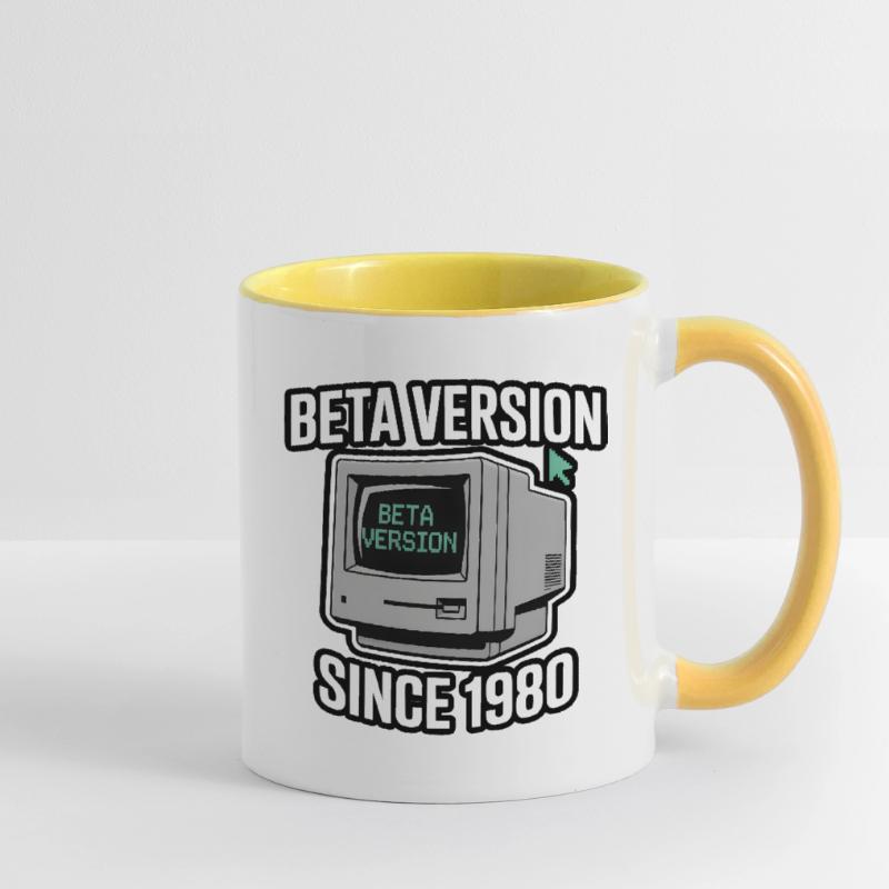 Retro Computer Beta Version Design Contrasting Mug