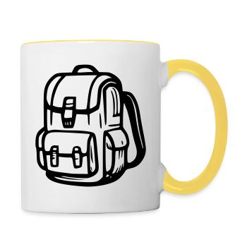 Survival-Rucksack - Tasse zweifarbig - Weiß/Gelb - Rechts