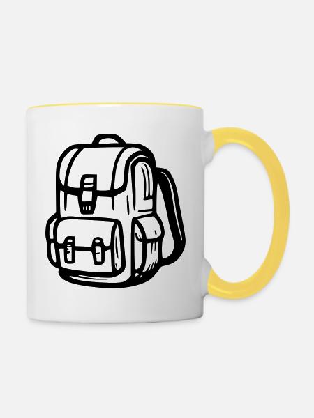 Survival-Rucksack - Tasse zweifarbig - Weiß/Gelb