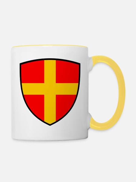 Skåne - Tasse zweifarbig - Weiß/Gelb