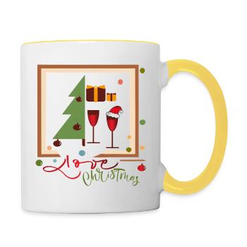 Winter Magic Christmas - Contrasting Mug - white/yellow - Right