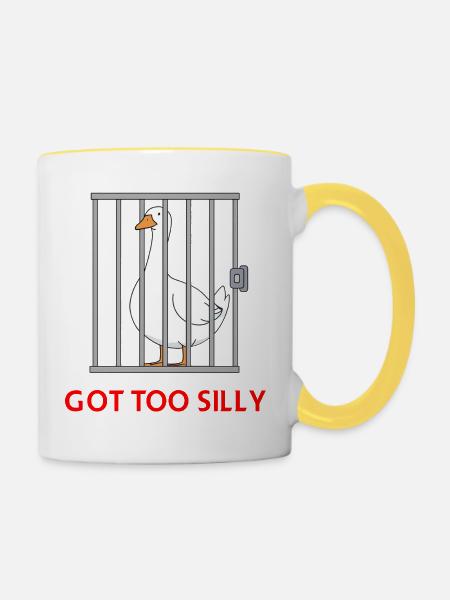Goose – Wurde zu albern - Tasse zweifarbig - Weiß/Gelb