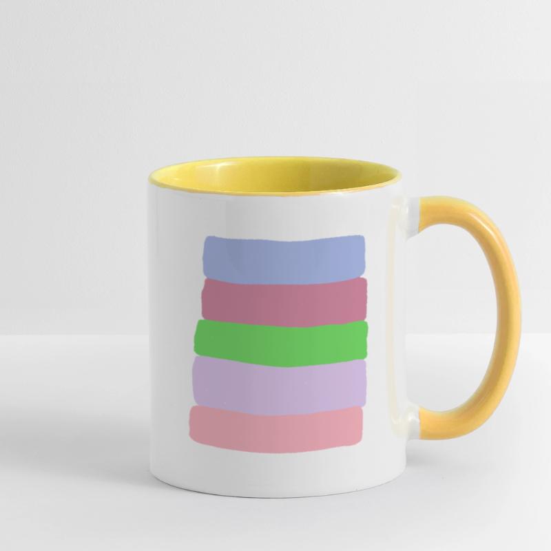 Pastellstreifen-Stack Tasse zweifarbig