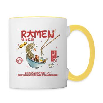 Ramen - Tasse zweifarbig - Weiß/Gelb - Rechts