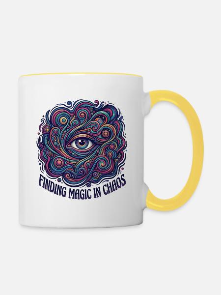Magic Chaos - Tasse zweifarbig - Weiß/Gelb