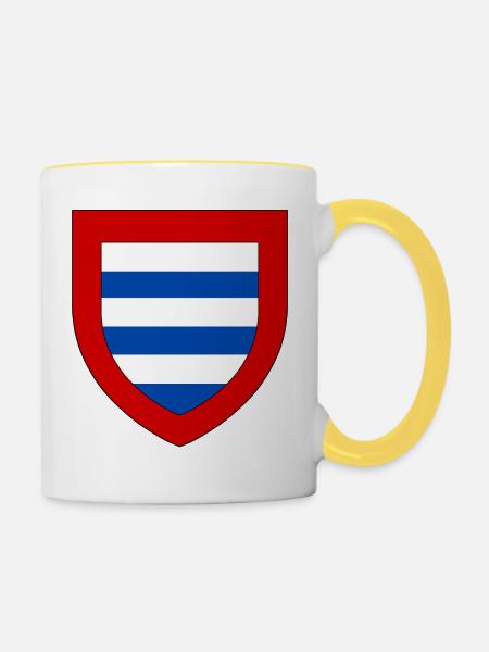 Wappen der Goële - Tasse zweifarbig - Weiß/Gelb