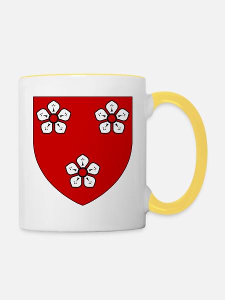 Wappen der Stadt Ancenis - Tasse zweifarbig - Weiß/Gelb