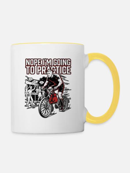 MMA Training Priorität - Tasse zweifarbig - Weiß/Gelb