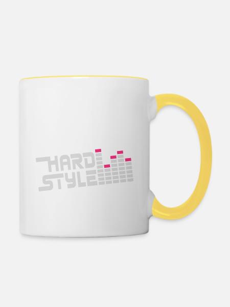 hard style hardtyle - Tasse zweifarbig - Weiß/Gelb