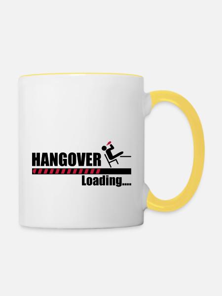 Hangover loading - Tasse zweifarbig - Weiß/Gelb