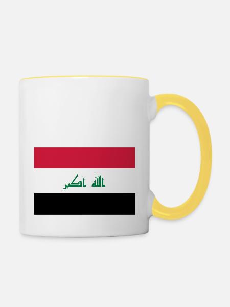 Irak - Tasse zweifarbig - Weiß/Gelb