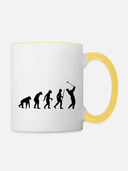 GOLF EVOLUTION - Tasse zweifarbig - Weiß/Gelb