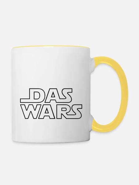 DAS WARS - Tasse zweifarbig - Weiß/Gelb