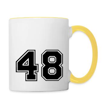 48 - Tasse zweifarbig - Weiß/Gelb - Rechts