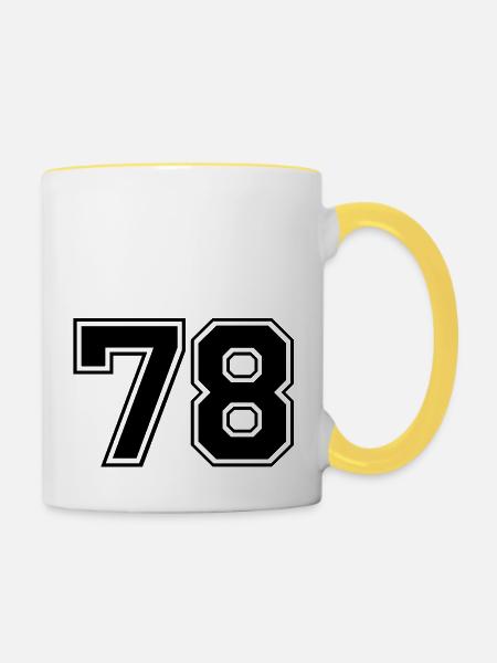 78 - Tasse zweifarbig - Weiß/Gelb