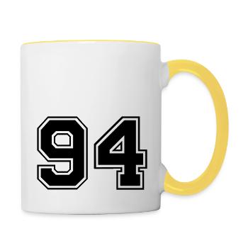 94 - Contrasting Mug - white/yellow - Right