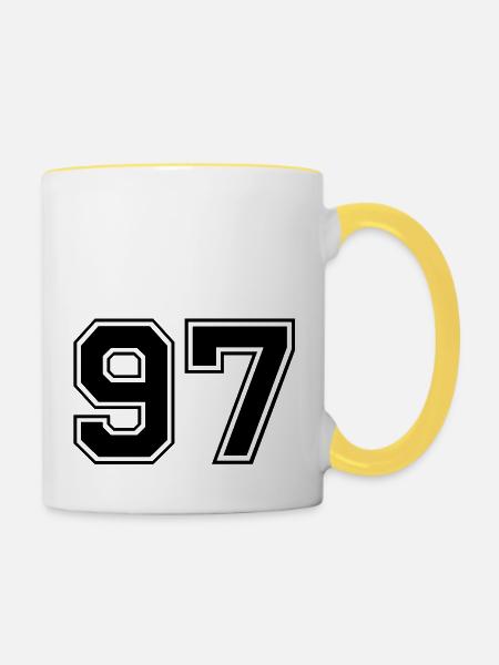 97 - Tasse zweifarbig - Weiß/Gelb