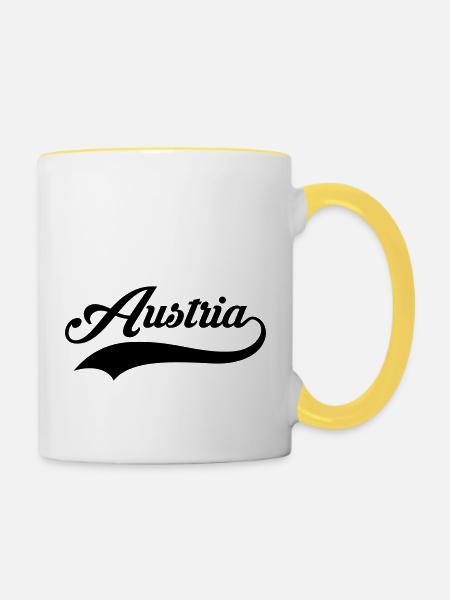 Austria - Tasse zweifarbig - Weiß/Gelb