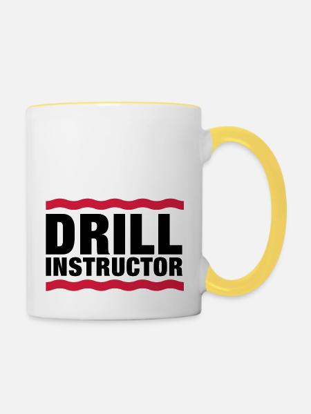 drill_instructor__f2 - Tasse zweifarbig - Weiß/Gelb