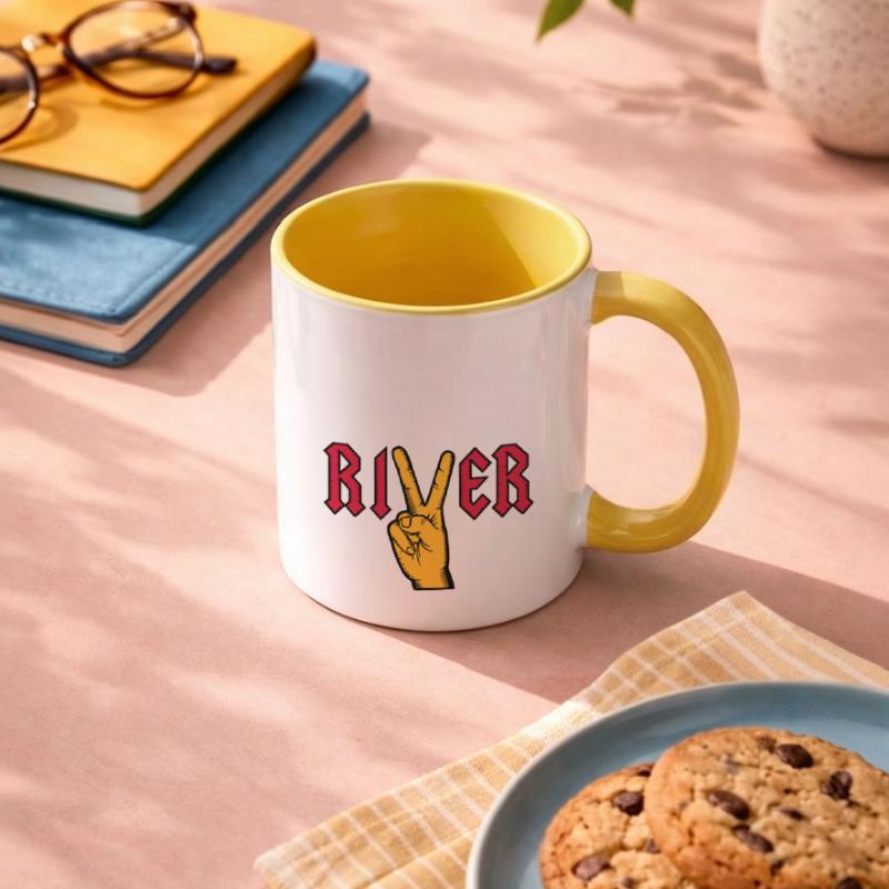 Fleuve Viktory main multicolore Mug contrasté