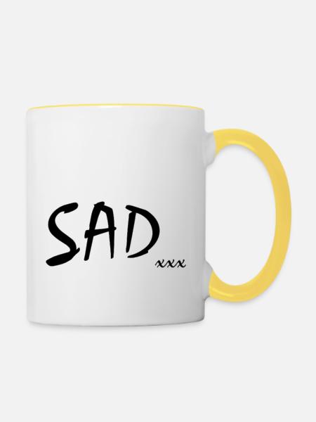 SAD - Tasse zweifarbig - Weiß/Gelb