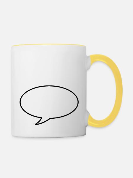 bubble - Tasse zweifarbig - Weiß/Gelb