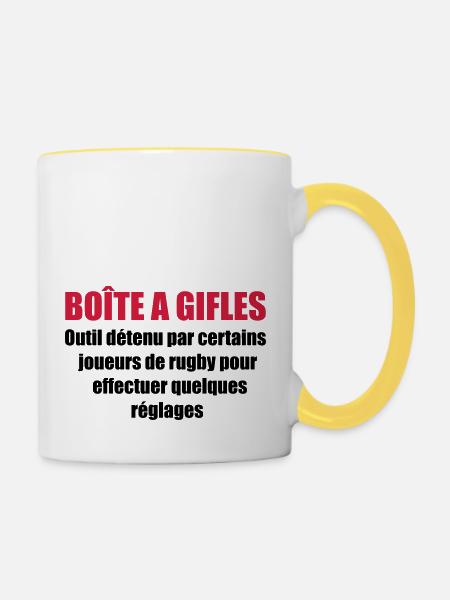 Rugby-Club - Tasse zweifarbig - Weiß/Gelb