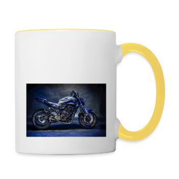 MT07 - Studio Shot - Contrasting Mug - white/yellow - Right