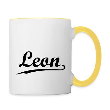 leon - Contrasting Mug - white/yellow - Right