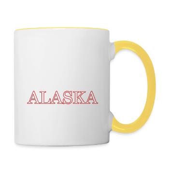 Bin Alaska - Tasse zweifarbig - Weiß/Gelb - Rechts