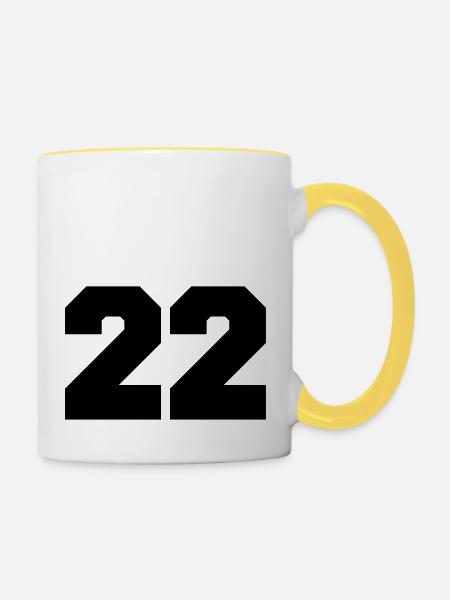 22 - Tasse zweifarbig - Weiß/Gelb