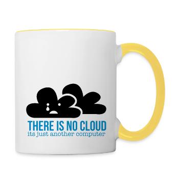 cloud - Tasse zweifarbig - Weiß/Gelb - Rechts